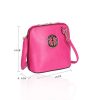 LYDC Circular Detail Mini Cross Body Bag In Fushia