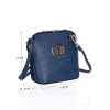 LYDC Circular Detail Mini Cross Body Bag In Navy