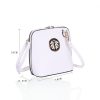 LYDC Circular Detail Mini Cross Body Bag In White