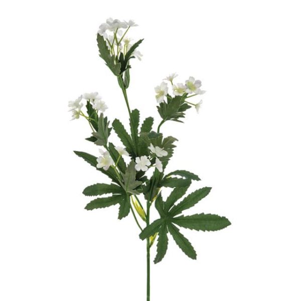 Wild Flower Spray White 67cm