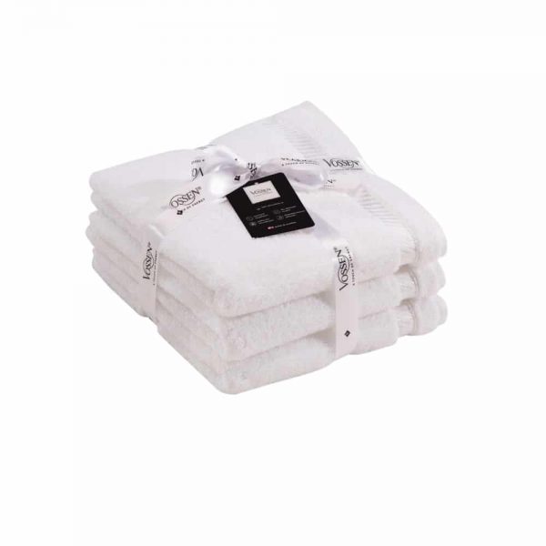 Vossen White Hand Towel Bale Set of 3