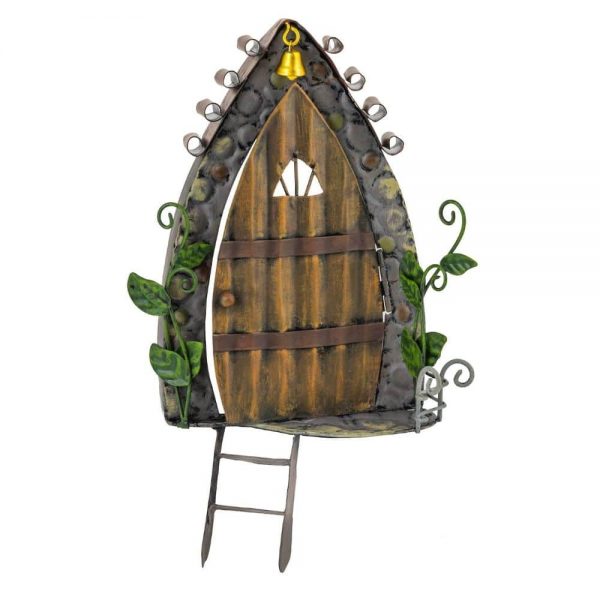 Fairy Kingdom Fairy Door Gold Bell and Ladder