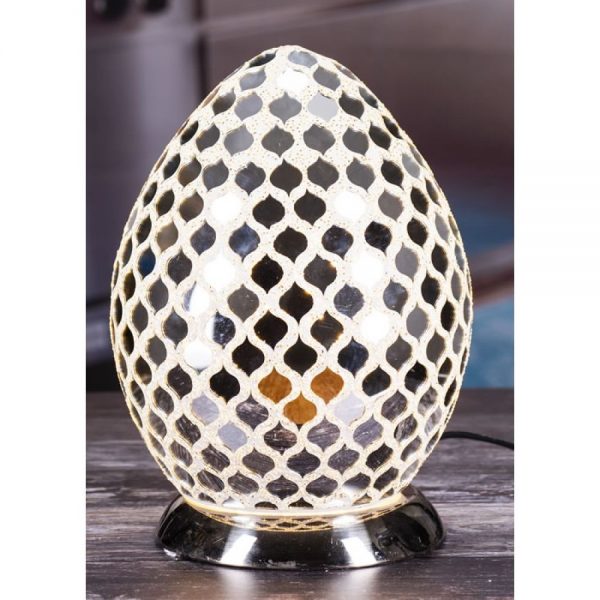 Mirrored Mosaic Egg Lamp