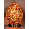 Amber and Red Mosaic Egg Lamp