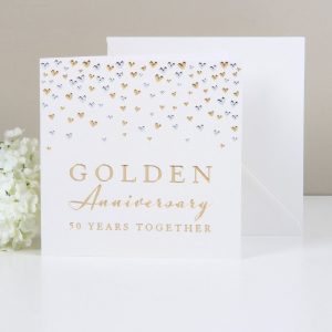 Amore Deluxe Card Golden Anniversary