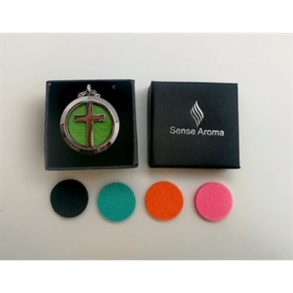 Cross Aroma Pendant Set with Changeable Discs