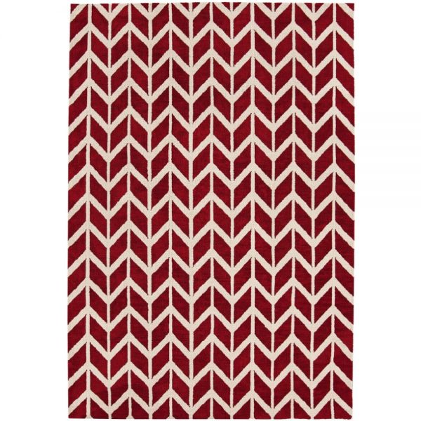 Arlo Rug 100 x 150cm Chevron Red