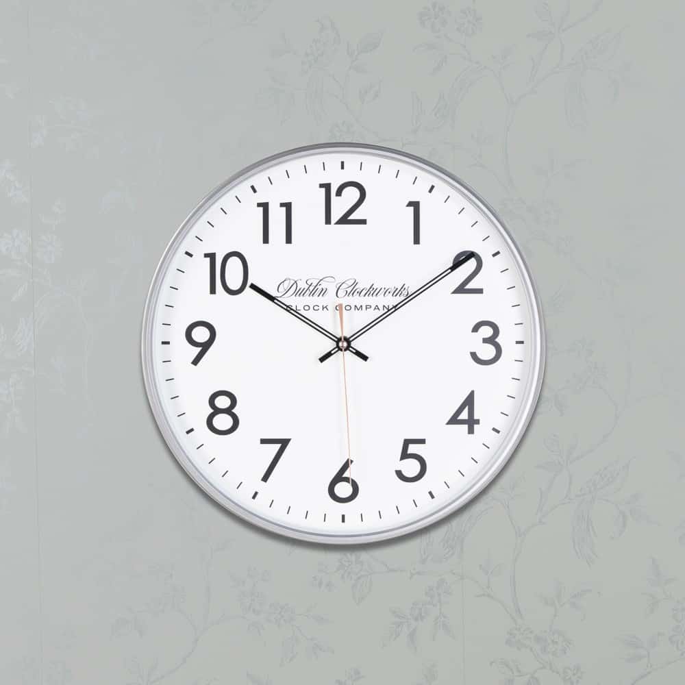 Nina Modern Clock 35cm Silver