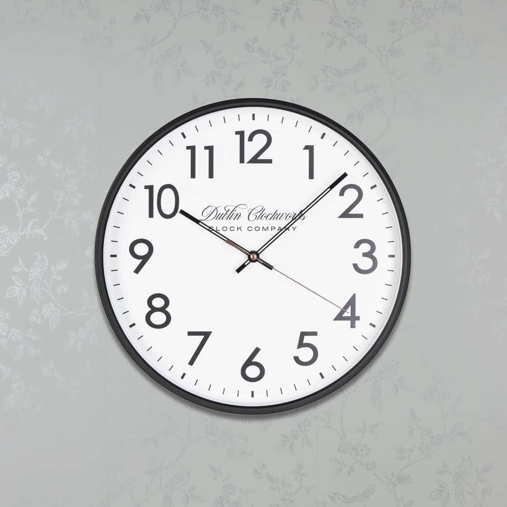 Nina Modern Clock 35cm Black