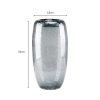 Bubbles Glass Vase Smoked Grey Height 34cm