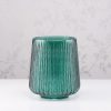 Glass Hurricane Green Candleholder Height 23cm