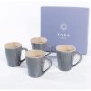 Tara Home Dune Set of 4 Mugs Midnight Blue