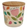 Autumn Falls Bamboo Small Round Storage Jar