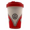 VW Campervan Red Bamboo Travel Mug