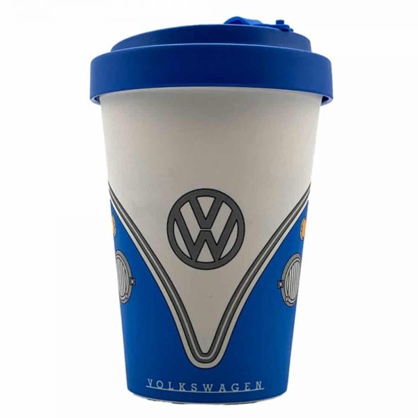 VW Campervan Blue Bamboo Travel Mug