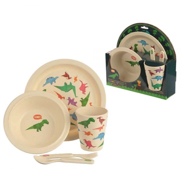 Bambootique Dinosaur Reusable Bamboo Set