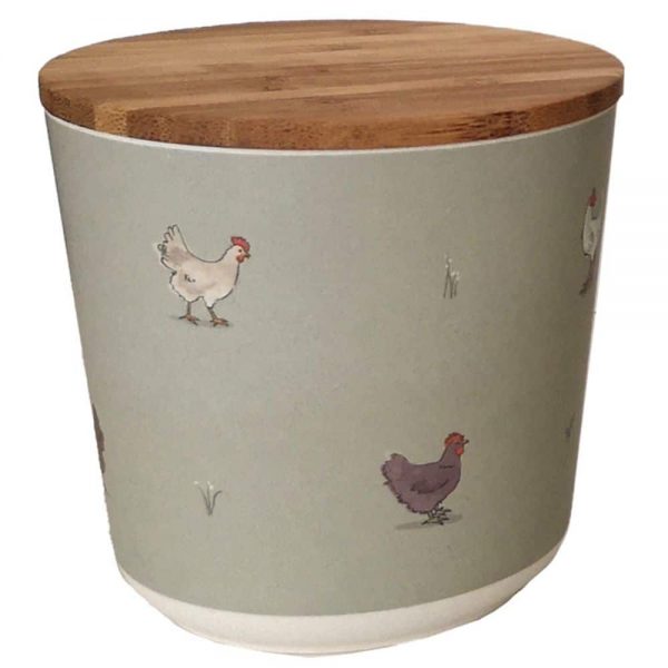 Willow Farm Bamboo Small Round Storage Jar