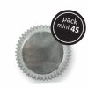 Silver Mini Baking Cups 45 Pack