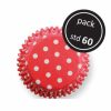 Red Polka Dots Std Baking Cups 60 Pack