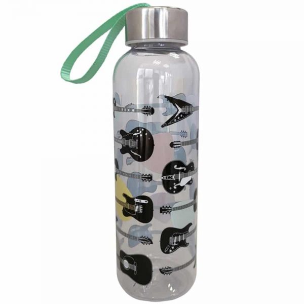 Guitar 500ml Water Bottle with Metallic Lid