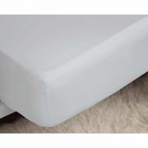 Cloud Double Fitted Sheet Percale