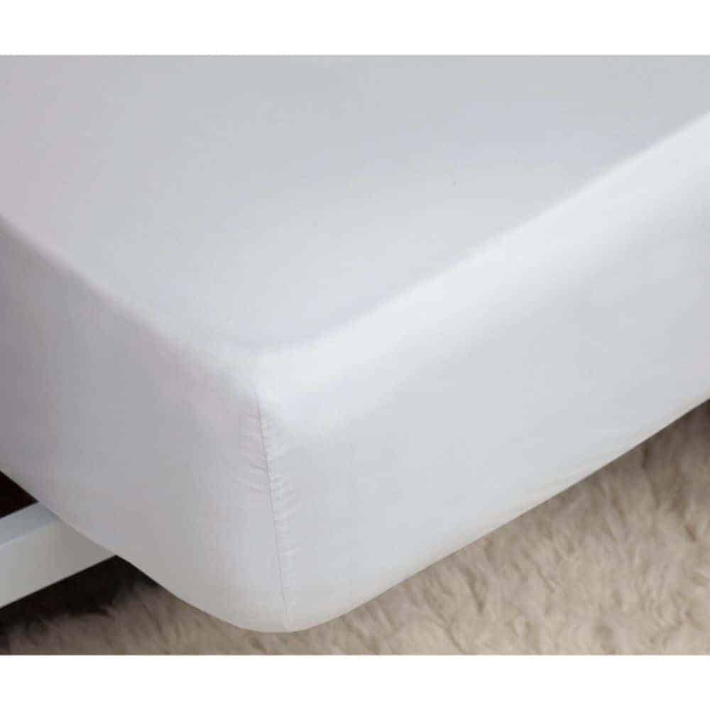 White Single Fitted Sheet Percale