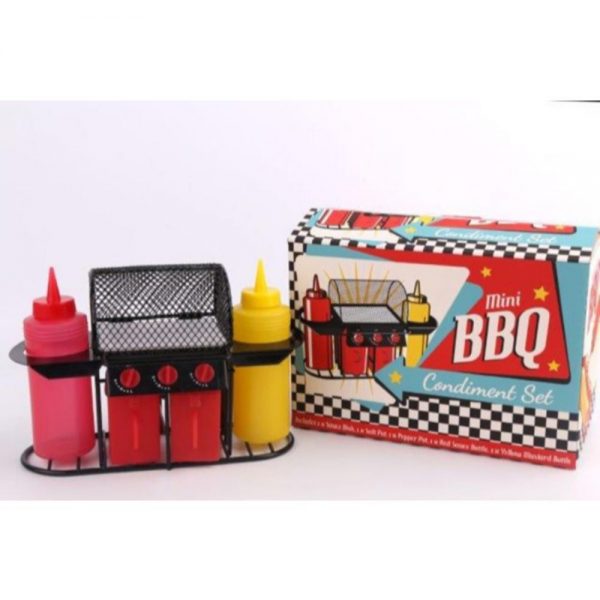 Metal BBQ Condiment Set 22x11x15cm