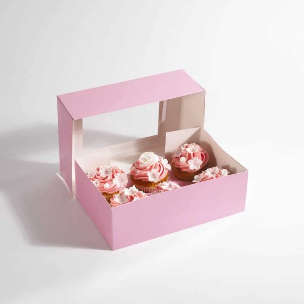 6 Cupcake Box Light Pink