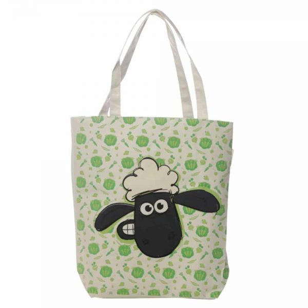 Shaun the Sheep Cotton Bag with Zip and Lining