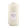 White Linen Pillar Candle 14x7cm