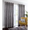 Detroit Fully Lined Eyelet Curtains Charcoal 90x90