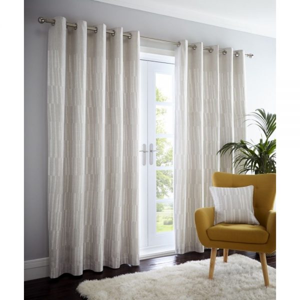 Detroit Linen Eyelet Curtains 90x90