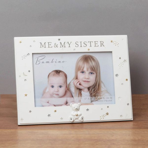 6x4in Bambino Resin Me and My Sister Photo Frame