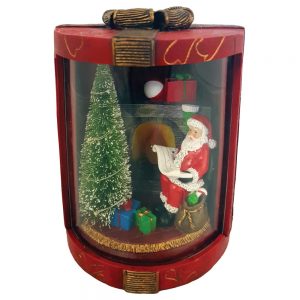 Round Santa Gift Box LED