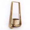 Gold Colour Candle Holder H34cm