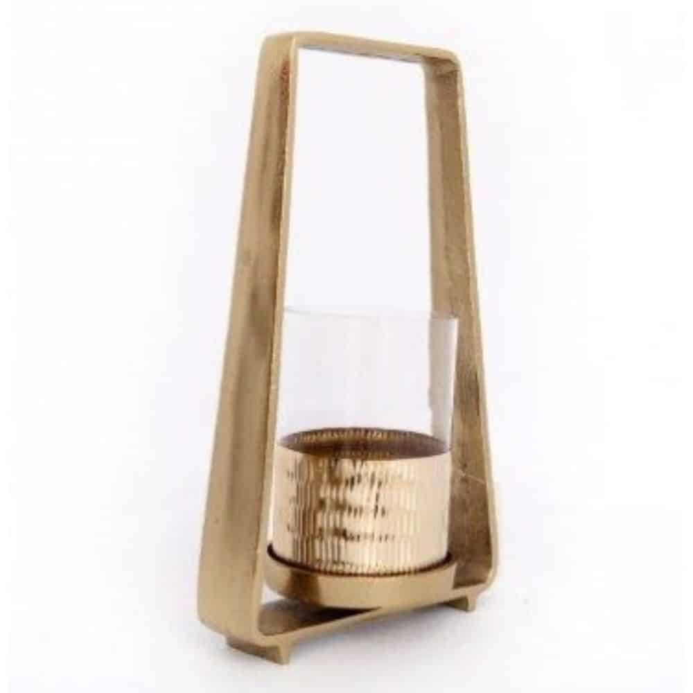 Gold Colour Candle Holder H34cm