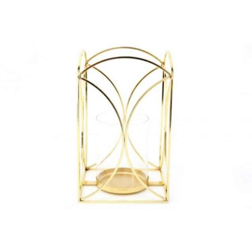 Gold Colour Lantern H23cm