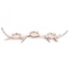 Silver Antler 3 Tea Light Holder 55x12cm