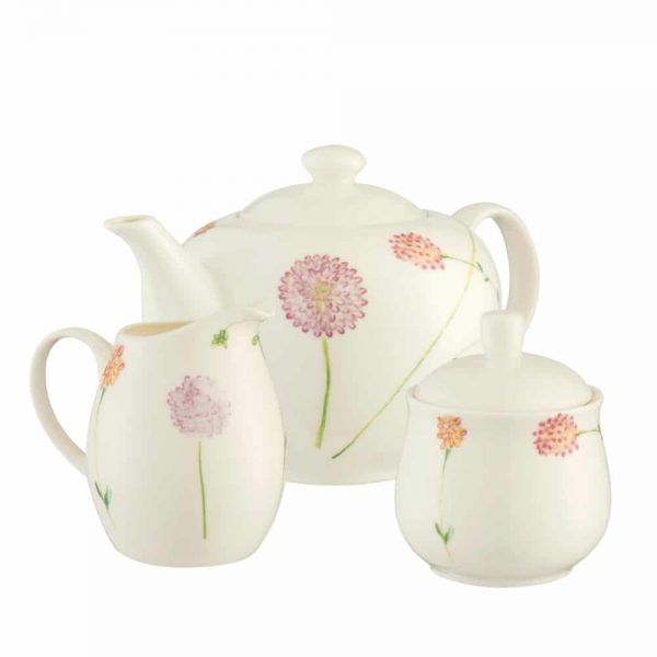 Bloom Teapot Sugar & Cream Set