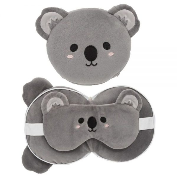 Cutiemals Koala Round Travel Pillow and Eye Mask