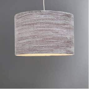 Crushed Velvet Pendant Large Grey H 23cm W 40cm