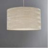 Crushed Velvet Pendant Large Cream H 23cm W 40cm