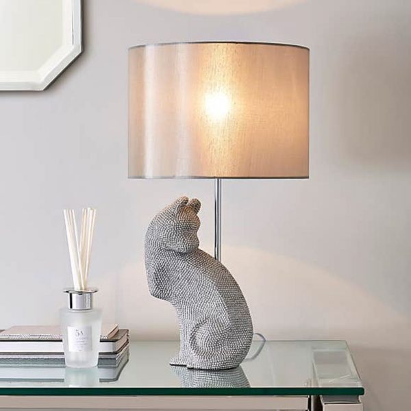 Prescilla Diamante Cat Lamp & Shade