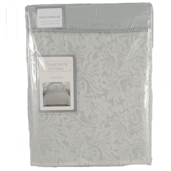 Double Grey Rope Edge Duvet