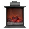 Black Fireplace Lantern Height 19cm