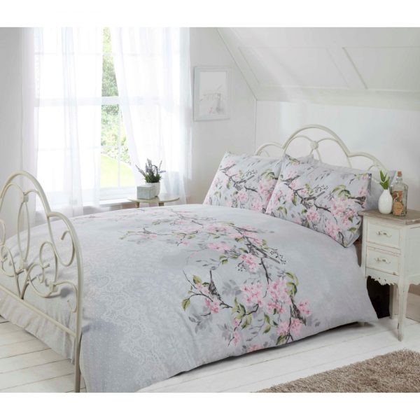 Eloise Duvet Set Double Grey