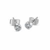 Childrens Clear Stone Stud Earrings