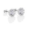 Flower Earrings Clear Stones