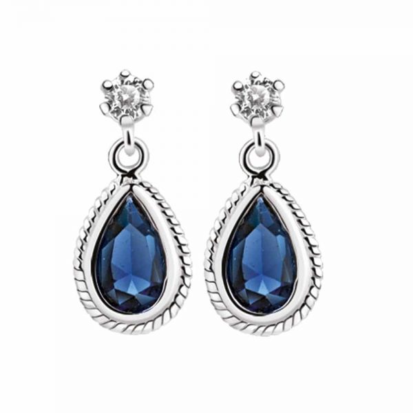 Earrings Blue Stone