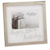 6x4in Silverplated Box Frame 60th Birthday
